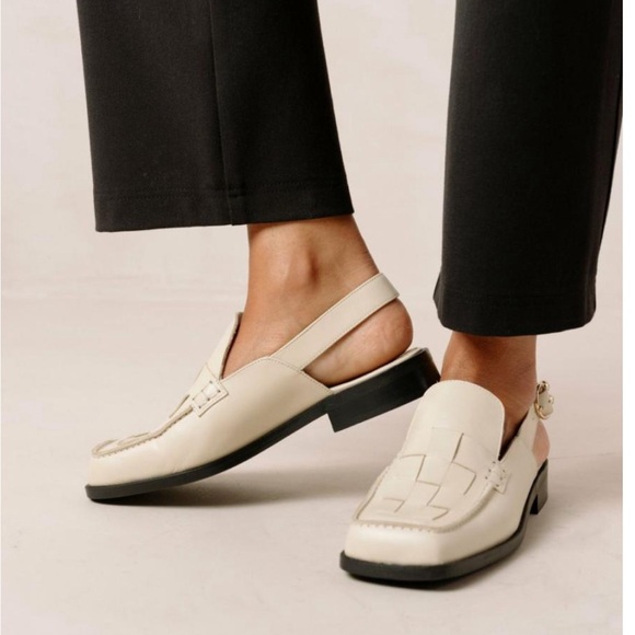 ALOHAS Shoes - Alohas Abe Braided Cream Leather Loafers